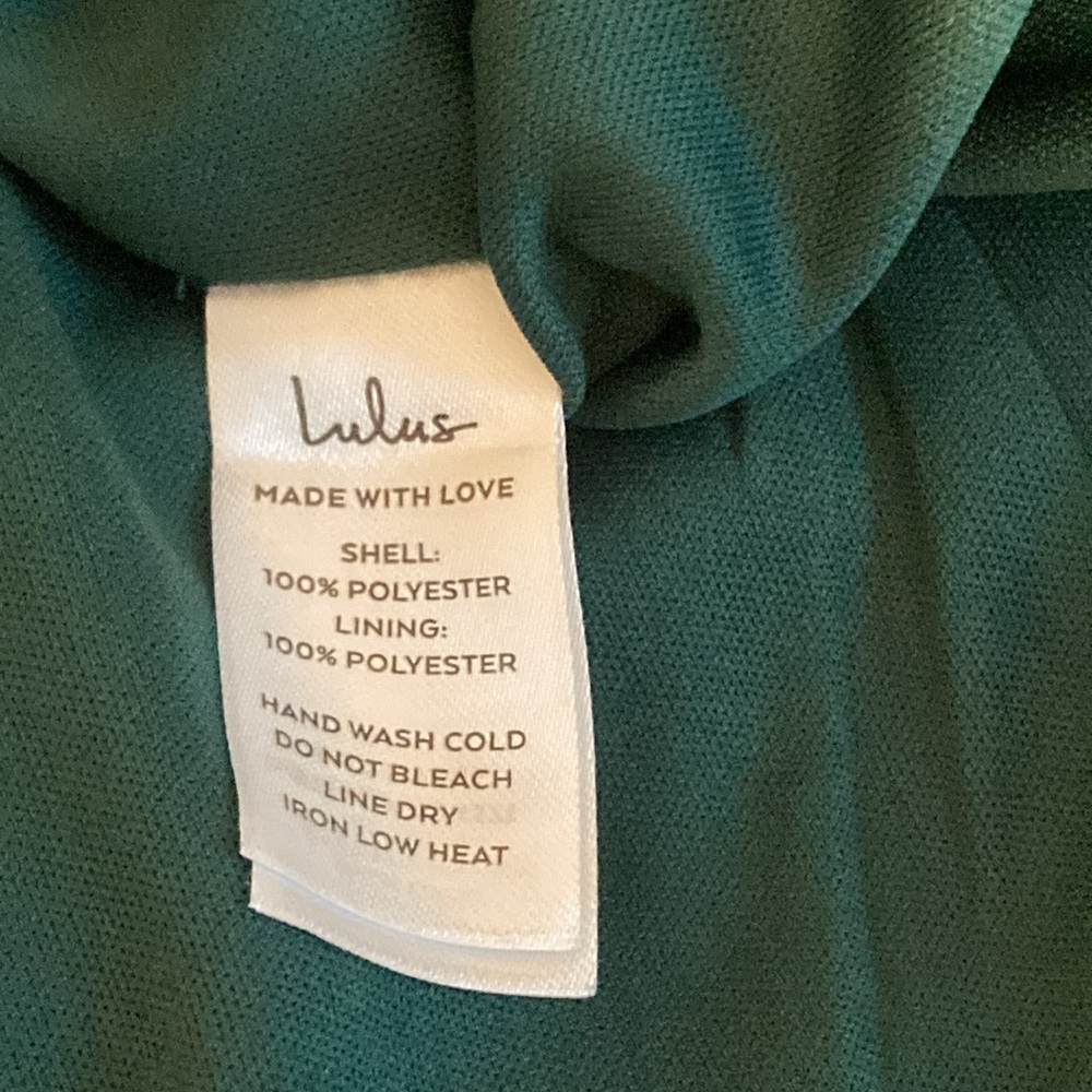 NWT Lulus Still the One Emerald Green Floral Print Satin Maxi Dress| Sz S - Picture 13 of 13